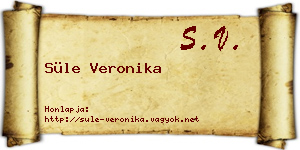 Süle Veronika névjegykártya